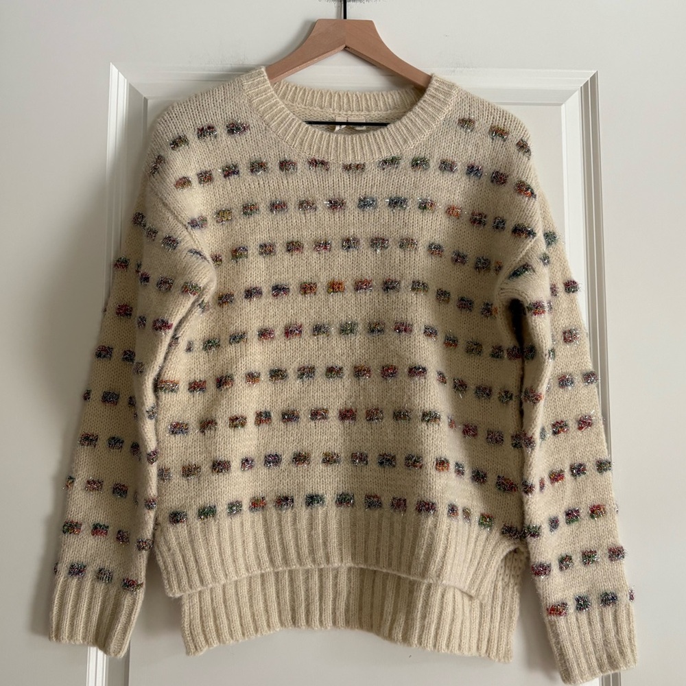 Moth Women’s Sweater with Tinsel Bobble Detail